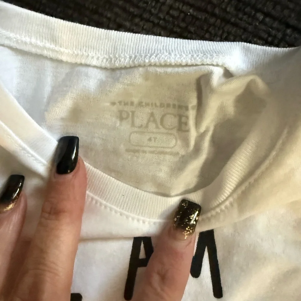 The Children's Place White Tee with Fun Black Print